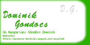 dominik gondocs business card