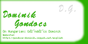 dominik gondocs business card